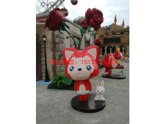 玻璃钢卡通阿狸雕塑，卡通雕塑制作厂家图3