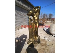 玻璃钢仿铜西方人物景观雕塑图3
