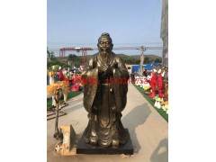 玻璃钢仿铜孔子雕塑，学校名人像雕塑制作厂家图3