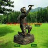 玻璃钢仿铜孩童人物雕塑，泉州玻璃钢雕塑制作厂家