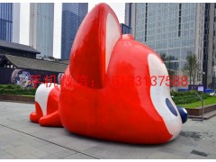 玻璃钢材质吉祥物卡通雕塑，宜宾市玻璃钢雕塑制作厂家图2