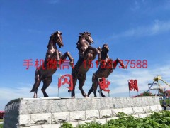 玻璃钢奔马雕塑，玻璃钢动物雕塑，眉山市玻璃钢雕塑制作厂家图3