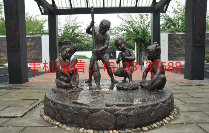 广场铸铜名俗人物雕塑3