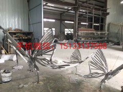 不锈钢蝴蝶雕塑，公园草坪金属蝴蝶雕塑图3