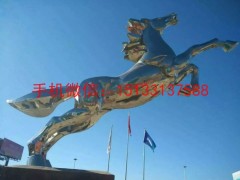 　不锈钢奔马雕塑，服务区不锈钢雕塑马图3