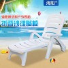 广东厂家直销塑料户外家具沙滩椅折叠扶手椅豪华躺床椅