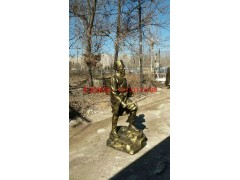 玻璃钢仿铜李时珍雕塑，仿铜人物雕塑摆件图3