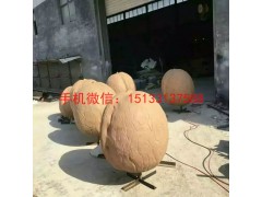 玻璃钢核桃雕塑，仿真核桃雕塑图2