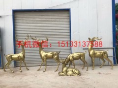 玻璃钢仿铜小鹿雕塑玻璃钢动物雕塑图3