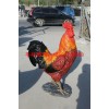 玻璃钢仿真大公鸡雕塑，公鸡雕塑摆件