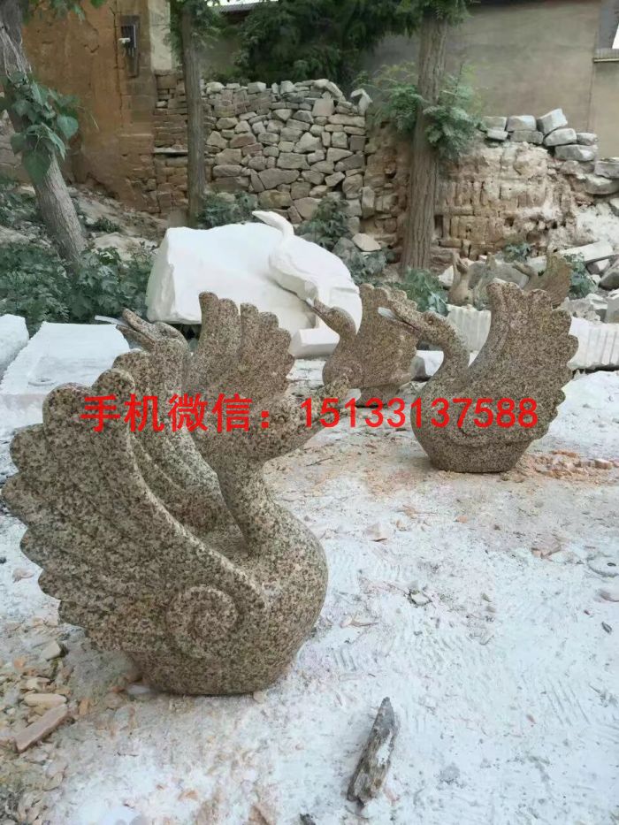 石雕天鹅雕塑