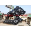 西藏铜雕开荒牛雕塑，动物铜雕塑厂家