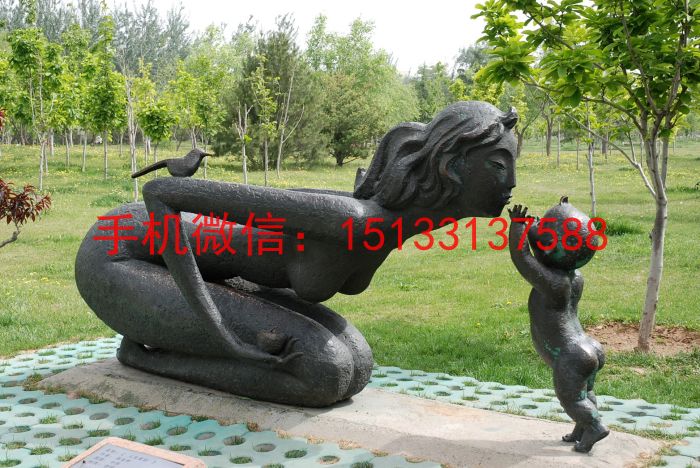母子人物铜雕塑 人物铜雕塑