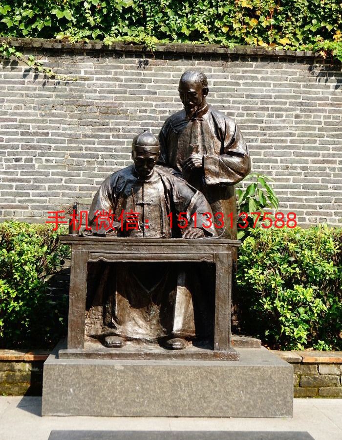 铸铜东方民俗人物雕塑