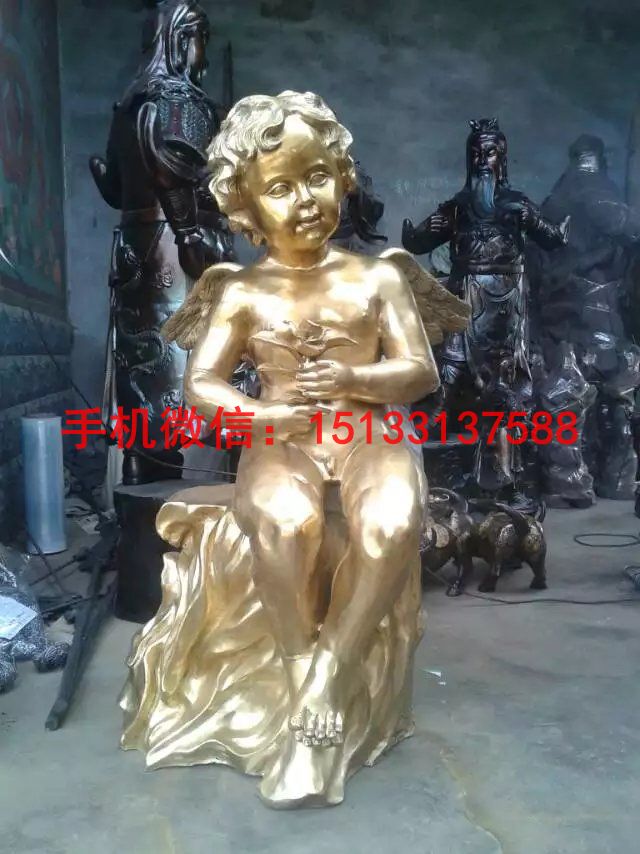 小天使人物铜雕塑