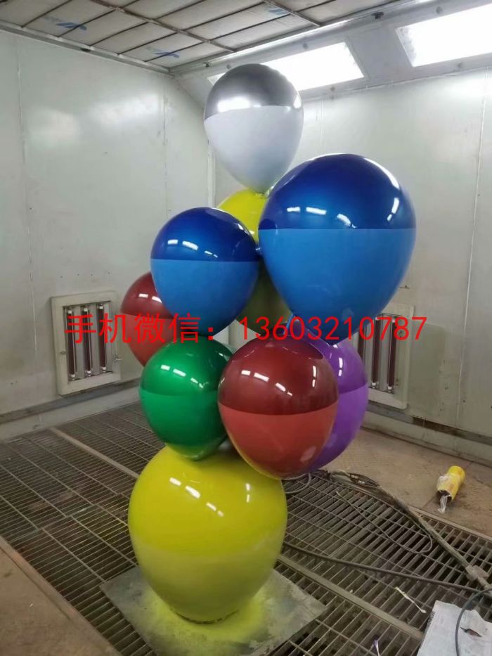 不锈钢气球雕塑烤漆2