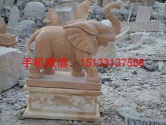 石雕大象，动物石雕塑图2