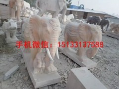石雕大象，动物石雕塑图3