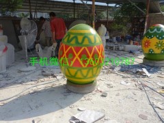 玻璃钢彩绘蛋，玻璃钢仿真雕塑图3