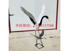玻璃钢仙鹤，玻璃钢动物雕塑厂家图3