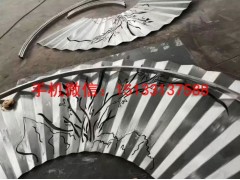 不锈钢扇子雕塑，上海不锈钢雕塑厂家图3