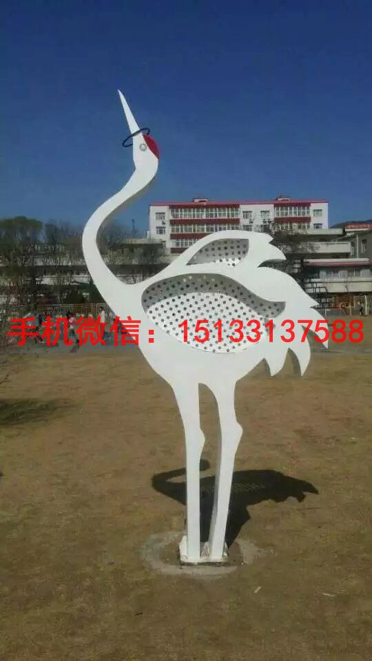 不锈钢仙鹤雕塑
