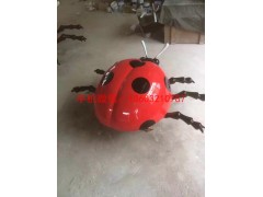 玻璃钢仿真七星瓢虫雕塑图2
