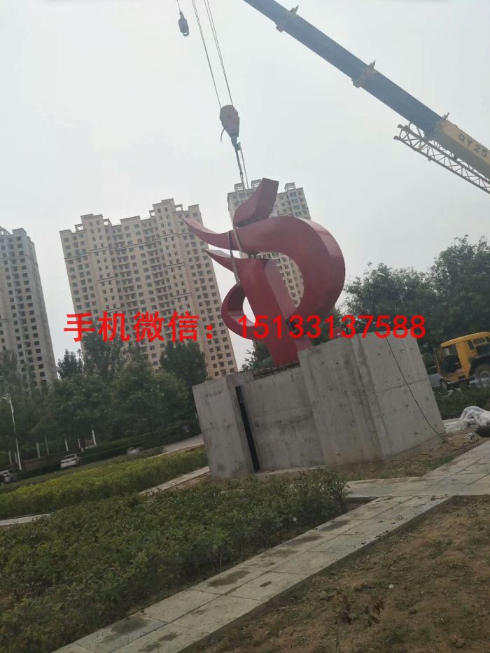 不锈钢抽象龙雕塑 学校不锈钢雕塑 (2)