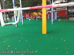 深圳市室外EPDM橡胶地面13mm厚现浇型彩色颗粒橡胶垫图2