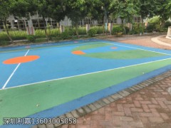 深圳市室外EPDM橡胶地面13mm厚现浇型彩色颗粒橡胶垫图3