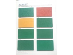 供应利嘉5.0mm厚乒乓球室用地胶红色麻布纹系运动地板图3