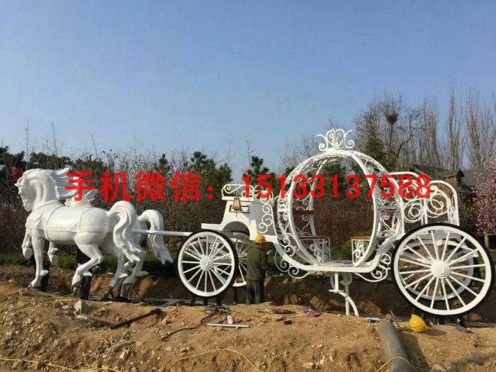 马车不锈钢雕塑 装饰车不锈钢雕塑