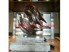 汕尾酒店大厅不锈钢镜面雕塑制作厂家图3