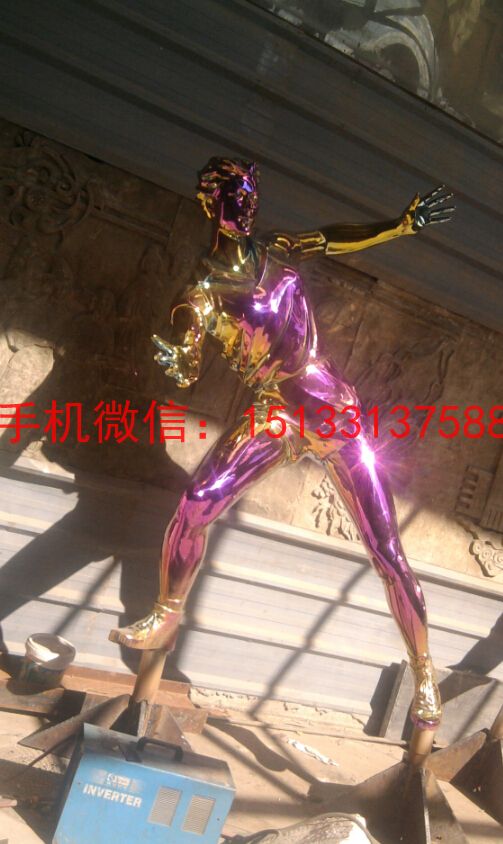 不锈钢剑术体育人物雕塑造型