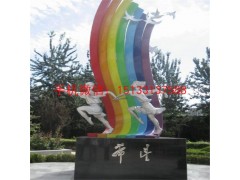 校园标志不锈钢雕塑，学校不锈钢雕塑图3
