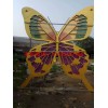 不锈钢彩色蝴蝶雕塑摆件，大型广场蝴蝶雕塑制作