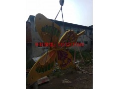 不锈钢彩色蝴蝶雕塑摆件，大型广场蝴蝶雕塑制作图2
