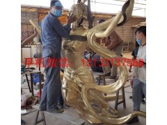 长沙不锈钢仿铜人物雕塑，校园仿铜人物飞跃雕塑图3