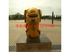 美国不锈钢钛金十二生肖雕塑，公园动物雕塑制作图3