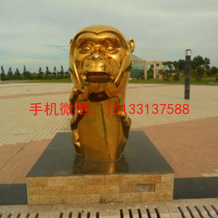 不锈钢钛金十二生肖雕塑，公园动物雕塑9