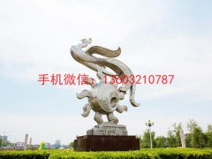 不锈钢凤凰雕塑，贵州不锈钢雕塑厂家图3