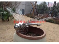 不锈钢蜻蜓雕塑，藏自治区不锈钢雕塑厂家图3