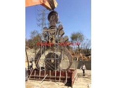 不锈钢抽象凤凰，公园仿铜凤凰雕塑制作厂家图3
