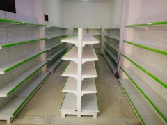 天津货架厂新款超市商超货架钢木结合母婴展示架图2