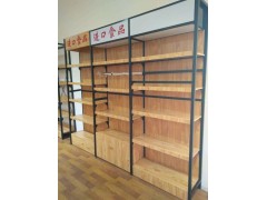 天津货架厂新款超市商超货架钢木结合母婴展示架图3