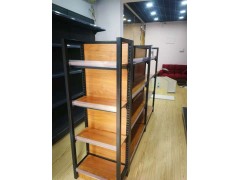 天津超市货架厂商超货架钢木结合母婴展示架图3
