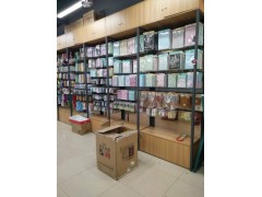 天津货架钢木货架母婴店玩具货架办公文具展柜柜台图2