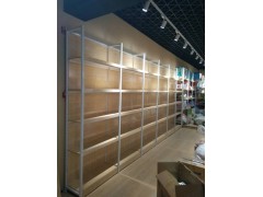 天津钢木货架母婴店玩具货架办公文具展柜柜台图2
