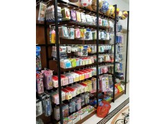 天津钢木货架母婴店玩具货架办公文具展柜柜台图3