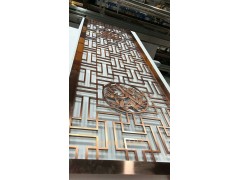 来图定做铝板雕刻屏风，铝艺镂空花格图3